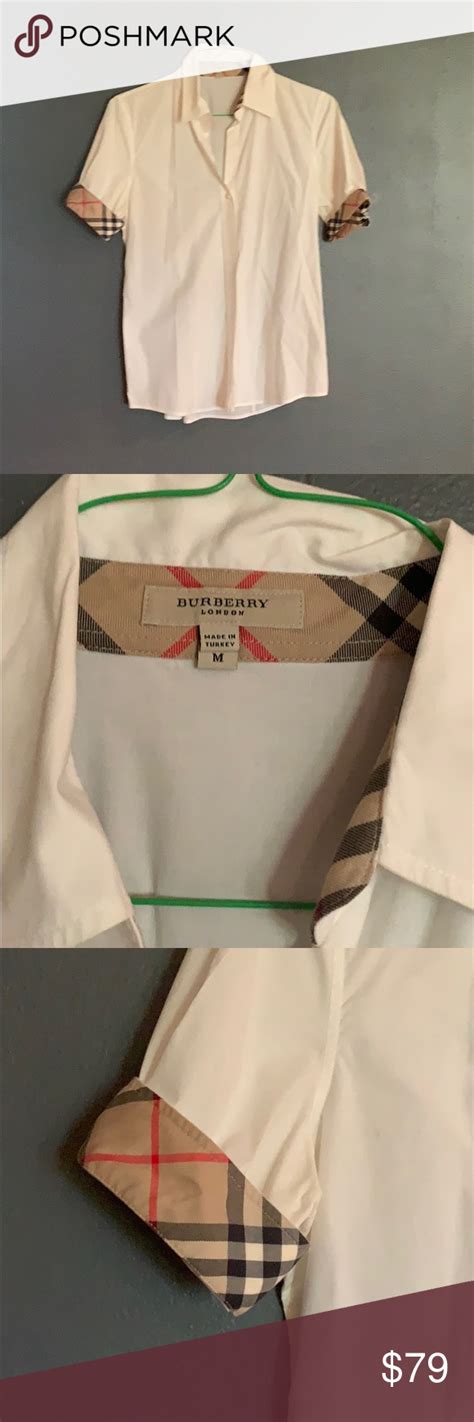 burberry white collar shirt womens|authentic Burberry shirt.